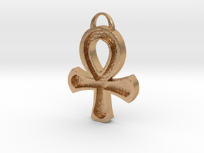Hollowed Ankh in Natural Bronze