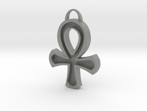Hollowed Ankh in Gray PA12