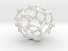 0683 Fullerene c44-55 c2v in White Natural Versatile Plastic