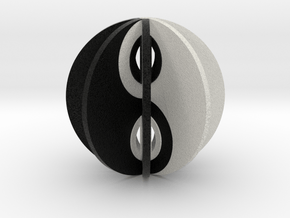 Yin yang sphere in Natural Full Color Sandstone