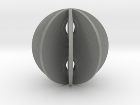 Yin yang sphere in Gray PA12