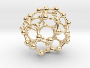 0685 Fullerene c44-57 c1 in 14k Gold Plated Brass