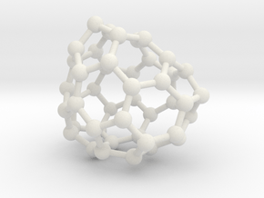0686 Fullerene c44-58 c1 in White Natural Versatile Plastic