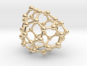 0686 Fullerene c44-58 c1 in 14k Gold Plated Brass
