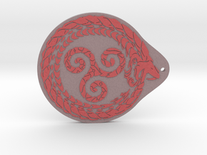 Serpent Triskelion pendant  in Natural Full Color Sandstone