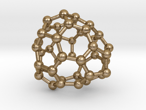 0687 Fullerene c44-59 c1 in Polished Gold Steel