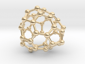 0687 Fullerene c44-59 c1 in 14k Gold Plated Brass