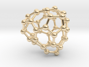 0688 Fullerene c44-60 c1 in 14k Gold Plated Brass
