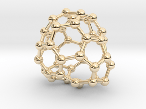 0689 Fullerene c44-61 c1 in 14k Gold Plated Brass