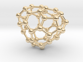0690 Fullerene c44-62 c1 in 14k Gold Plated Brass