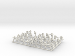 1-87 Russian Infantry in White Natural Versatile Plastic