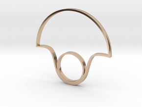 fan ring  in 14k Rose Gold Plated Brass: 6 / 51.5