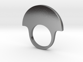 fan ring smaller in Polished Silver: 6 / 51.5
