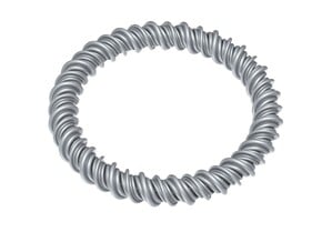 GW3Dfeatures Bracelet A2 in Polished Bronzed Silver Steel