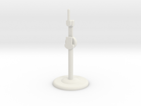 Display Stand in White Natural Versatile Plastic: Small