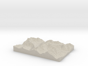 Model of Buckskin Pass in Natural Sandstone