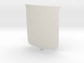 English Shield (Plain) in White Natural Versatile Plastic: Small