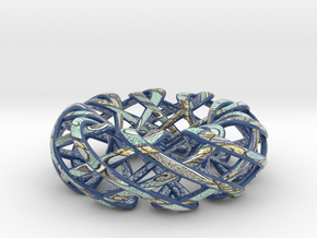 Counter rotating Torus with Celtic knots in Glossy Full Color Sandstone