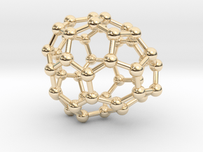 0692 Fullerene c44-64 c1 in 14k Gold Plated Brass