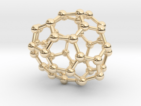 0693 Fullerene c44-65 c1 in 14k Gold Plated Brass