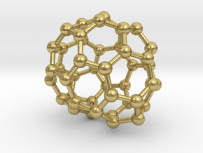 0694 Fullerene c44-66 c1 in Natural Brass