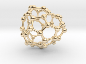 0695 Fullerene c44-67 c1 in 14k Gold Plated Brass