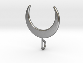 Moon Pendant in Natural Silver: Extra Small