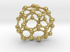 0696 Fullerene c44-68 c1 in Natural Brass