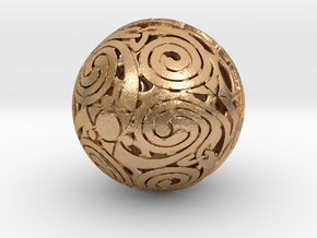 Triskelion sphere in Natural Bronze