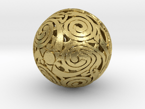 Triskelion sphere in Natural Brass