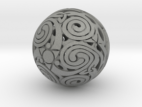 Triskelion sphere in Gray PA12