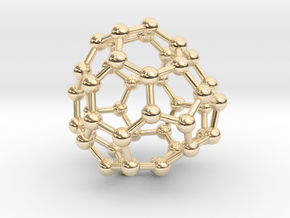 0697 Fullerene c44-69 c1 in 14k Gold Plated Brass