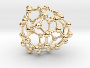 0698 Fullerene c44-70 cs in 14k Gold Plated Brass
