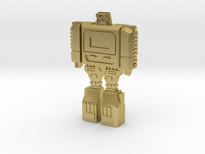 Retro Time Robot in Natural Brass