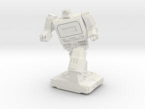 Retro Time Robot Pose #2 in White Natural Versatile Plastic
