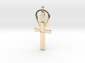 Egyptian Ankh a Replica of an ancient symbol of li in 14k Gold Plated Brass