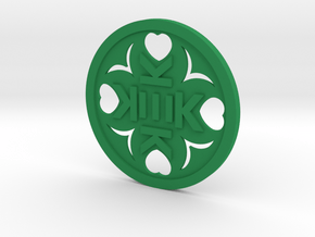 Key Fob of Kek in Green Processed Versatile Plastic: Medium