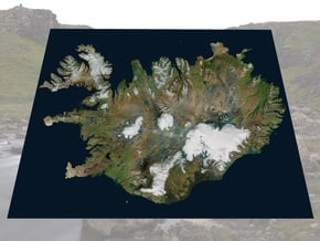Iceland Map, 8.5"x11": Color in Natural Full Color Sandstone