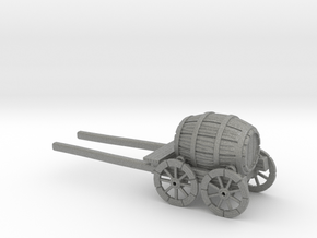 HO Scale Barrel Wagon in Gray PA12
