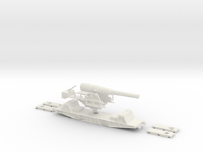 bl 9.2 mk13 railway artillery 1/76 (00) in White Natural Versatile Plastic