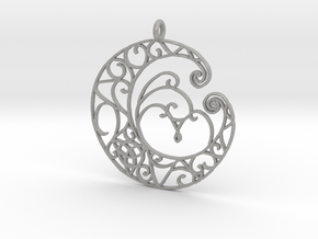 Celtic Wiccan Moon Pendant  in Aluminum