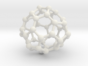0700 Fullerene c44-72 d3h in White Natural Versatile Plastic
