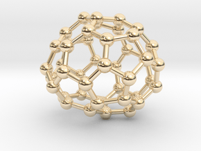 0702 Fullerene c44-74 c1 in 14k Gold Plated Brass