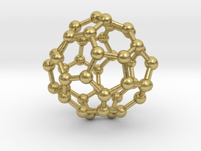 0703 Fullerene c44-75 d2 in Natural Brass