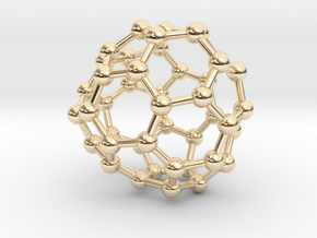 0704 Fullerene c44-76 c1 in 14k Gold Plated Brass