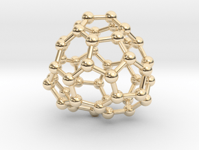 0705 Fullerene c44-77 c1 in 14k Gold Plated Brass