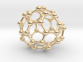 0706 Fullerene c44-78 c1 in 14k Gold Plated Brass