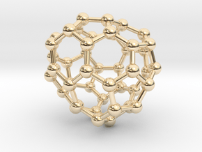 0707 Fullerene c44-79 c1 in 14k Gold Plated Brass