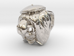 Famous Waggis Ring / 21.5mm in Rhodium Plated Brass