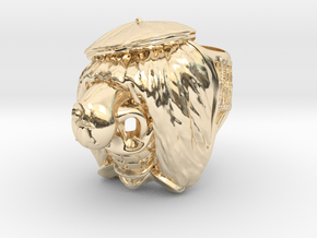Famous Waggis Ring / 21.5mm in 14k Gold Plated Brass